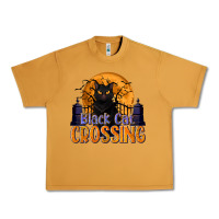 Peanut Butter Black Cat Crossing Urban Heavy Tee - texasbilliewilder