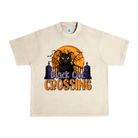 Sandshell Black Cat Crossing Urban Heavy Tee - texasbilliewilder