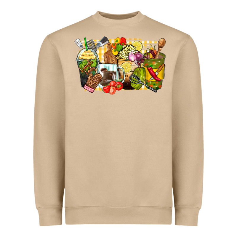Lunch Lady Coffee Cups Heavyweight Sweatshirt by Zillion Design Studio | Teevron