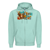 Seafoam coffee then cows longhaired cow Zipper Hoodie - Jasminsmagicworld