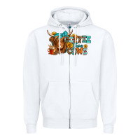 White coffee then cows longhaired cow Zipper Hoodie - Jasminsmagicworld