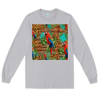 Moon Dust macaw parrot seamless pattern Long Sleeve Tee - HRA Design Shop