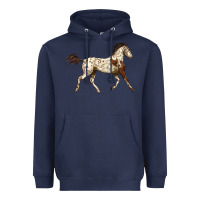 Navy Appaloosa Horse Heavyweight Hoodie - LillyAllenDesigns