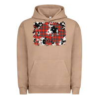 Pigment Burro Christmas Plaid Cowhide Pattern Background Urban Hoodie - RanaPortraitStore