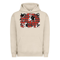 Pigment French Oak Christmas Plaid Cowhide Pattern Background Urban Hoodie - RanaPortraitStore