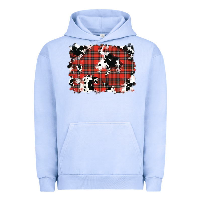 Christmas Plaid Cowhide Pattern Background Urban Hoodie by RanaPortraitStore | Teevron