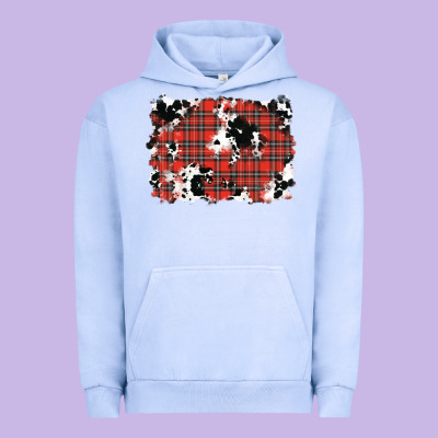 Christmas Plaid Cowhide Pattern Background Urban Hoodie Designed By Ranaportraitstore
