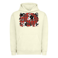 Pigment Pistachio Christmas Plaid Cowhide Pattern Background Urban Hoodie - RanaPortraitStore