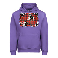 Tulip Christmas Plaid Cowhide Pattern Background Urban Hoodie - RanaPortraitStore