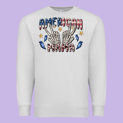 American Mama Premium Sweatshirt Designed By Maliassmallbusiness