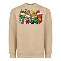 Mushroom Christmas tractor coffee cups Heavyweight Sweatshirt - Zillion Design Studio