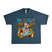 Midnight Navy i'll love you tillmy lungs give out i ain't lyin' Urban Heavy Tee - Zillion Design Studio