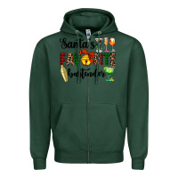 Sports Green santa's favorite bartender Zipper Hoodie - AdoDesignShop