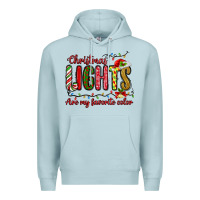 Blue Mist christmas lights are my favorite color Premium Hoodie - MaliasSmallBusiness