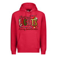 Cardinal christmas lights are my favorite color Premium Hoodie - MaliasSmallBusiness