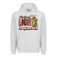 Dove Grey christmas lights are my favorite color Premium Hoodie - MaliasSmallBusiness