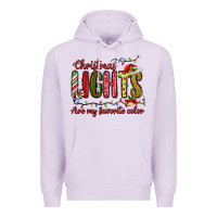 Lilac christmas lights are my favorite color Premium Hoodie - MaliasSmallBusiness