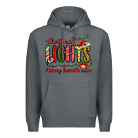 Rock christmas lights are my favorite color Premium Hoodie - MaliasSmallBusiness