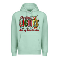 Seafoam christmas lights are my favorite color Premium Hoodie - MaliasSmallBusiness