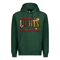 Sports Green christmas lights are my favorite color Premium Hoodie - MaliasSmallBusiness
