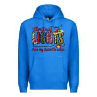 True Royal christmas lights are my favorite color Premium Hoodie - MaliasSmallBusiness