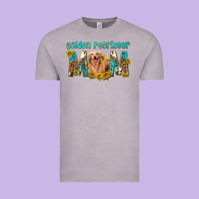 Western Golden Retriever Mom Vintage Tee Designed By Texasbilliewilder