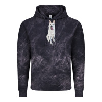 Cloud Black Hand Drawing White Shepherd Vintage Hoodie - RanaPortraitStore