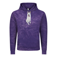 Cloud Purple Hand Drawing White Shepherd Vintage Hoodie - RanaPortraitStore