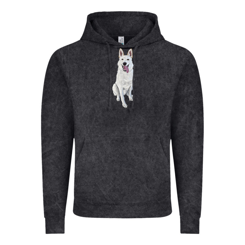 Hand Drawing White Shepherd Vintage Hoodie by RanaPortraitStore | Teevron