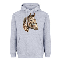 Heather Grey appaloosa horse Heavyweight Hoodie - LillyAllenDesigns