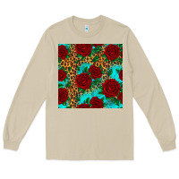 Mushroom leopard roses seamless pattern Long Sleeve Tee - HRA Design Shop