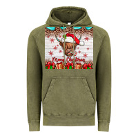 Vintage Olive merry christmas cow Vintage Hoodie - JahusDesignShop