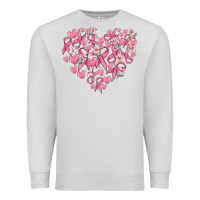 Dove Grey breast cancer awareness heart Premium Sweatshirt - MaliasSmallBusiness