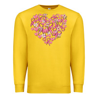 Lemon breast cancer awareness heart Premium Sweatshirt - MaliasSmallBusiness