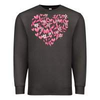 Smoke breast cancer awareness heart Premium Sweatshirt - MaliasSmallBusiness