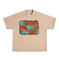 Western Leopard Tooled Leather Background Urban Heavy Tee | Teevron