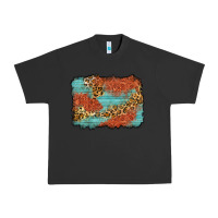 Pigment Black western leopard tooled leather background Urban Heavy Tee - Zillion Design Studio