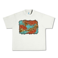 Pistachio western leopard tooled leather background Urban Heavy Tee - Zillion Design Studio
