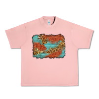 Salmon western leopard tooled leather background Urban Heavy Tee - Zillion Design Studio