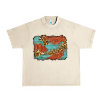 Sandshell western leopard tooled leather background Urban Heavy Tee - Zillion Design Studio