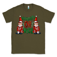 Army Green Naughty or nice christmas elfs Classic Tee - FaDigitalArtStudio