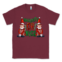 Burgundy Naughty or nice christmas elfs Classic Tee - FaDigitalArtStudio