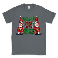 Charcoal Heather Naughty or nice christmas elfs Classic Tee - FaDigitalArtStudio