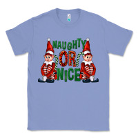 Colony Blue Naughty or nice christmas elfs Classic Tee - FaDigitalArtStudio