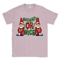 Lilac Naughty or nice christmas elfs Classic Tee - FaDigitalArtStudio