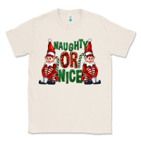 Natural Naughty or nice christmas elfs Classic Tee - FaDigitalArtStudio