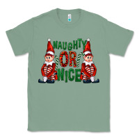 Sage Naughty or nice christmas elfs Classic Tee - FaDigitalArtStudio