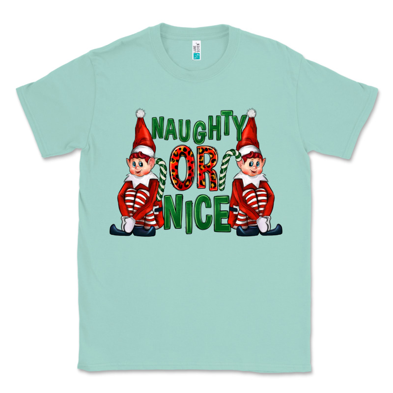 Naughty Or Nice Christmas Elfs Classic Tee by FaDigitalArtStudio | Teevron