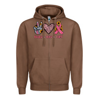 Chestnut peace love cure Zipper Hoodie - JahusDesignShop
