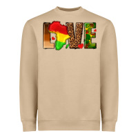 Mushroom love melanin with african map Heavyweight Sweatshirt - texasbilliewilder
